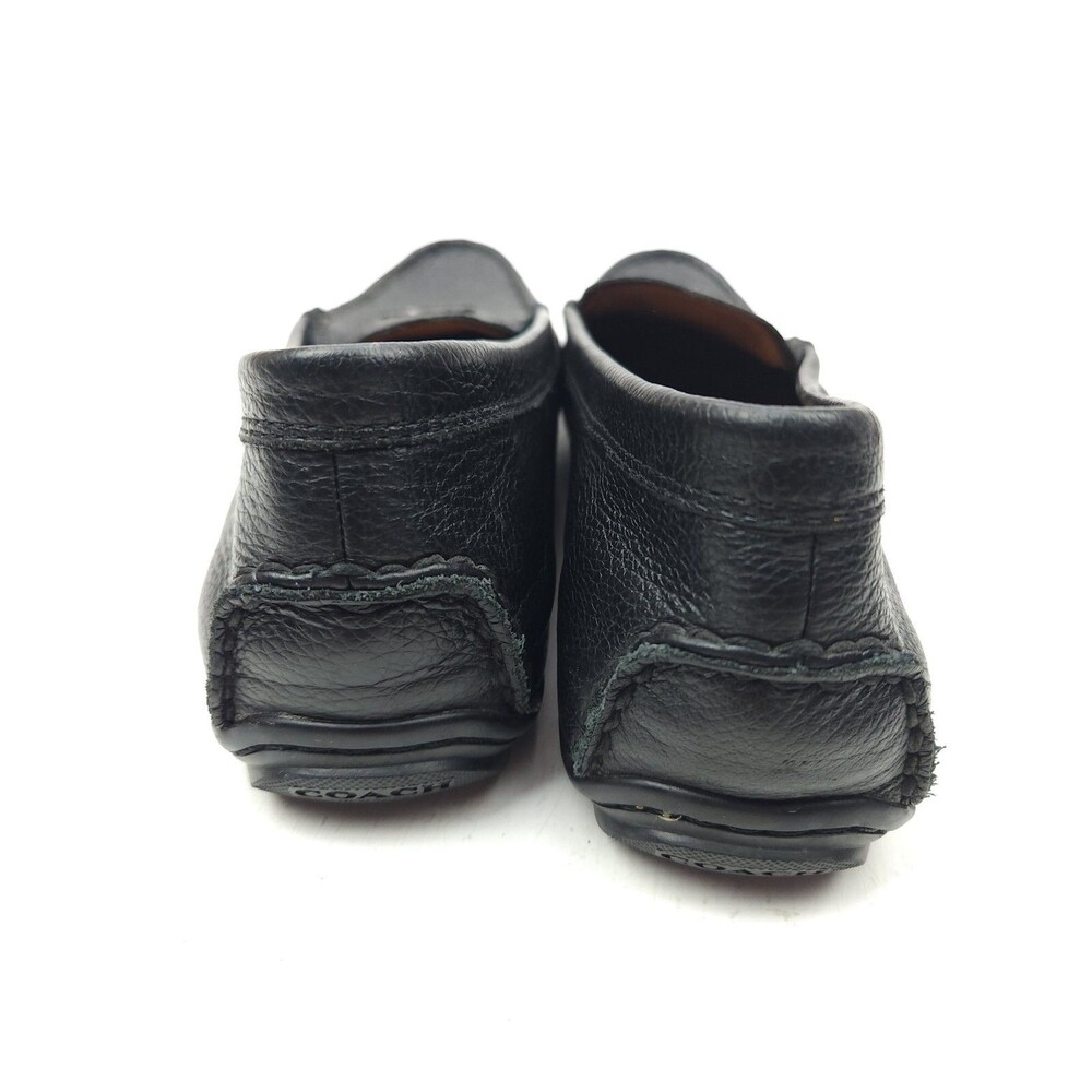 Coach Womens Mary Lock Up Driving Loafers Size 6 B Black Pebbled Grain Leather - Picture 9 of 11